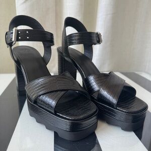 The Kooples Black Leather Heels